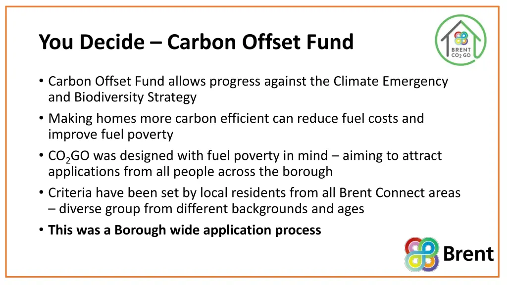 you decide carbon offset fund