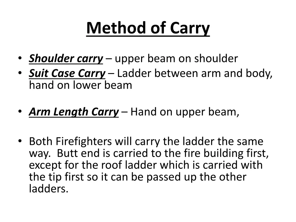 method of carry