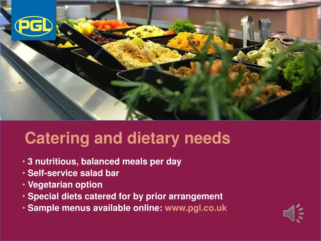 catering and dietary needs