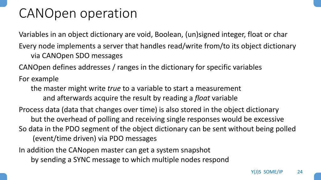 canopen operation