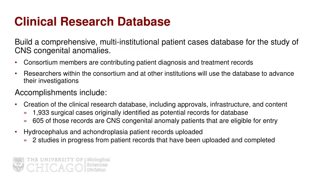 clinical research database