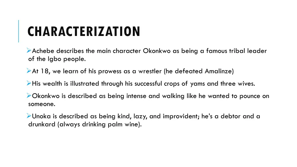 characterization