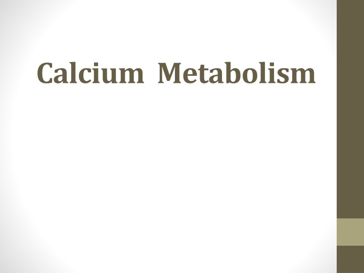 calcium metabolism