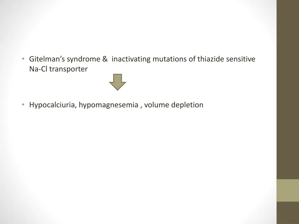 gitelman s syndrome inactivating mutations