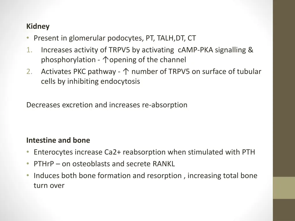 kidney present in glomerular podocytes pt talh