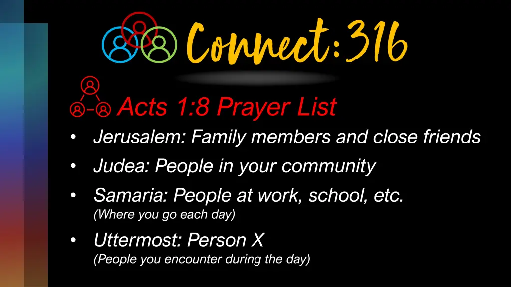 acts 1 8 prayer list