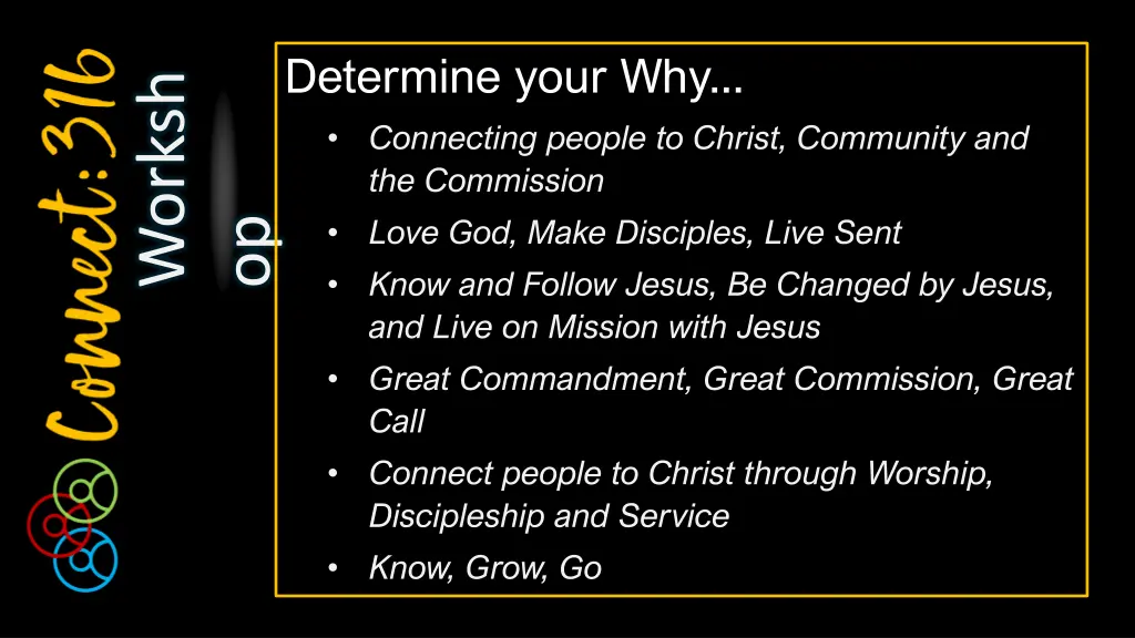 determine your why connecting people to christ