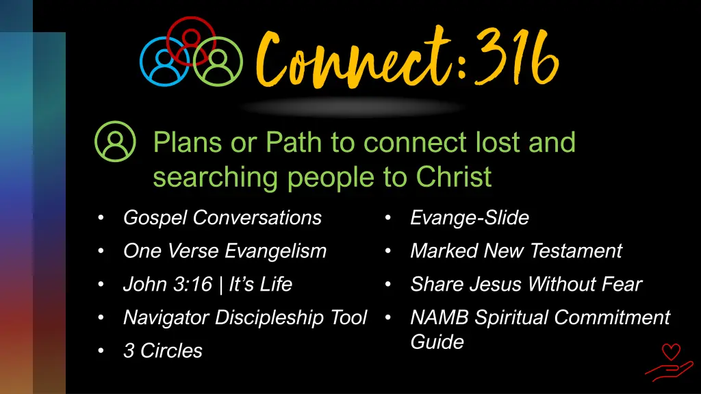 plans or path to connect lost and searching