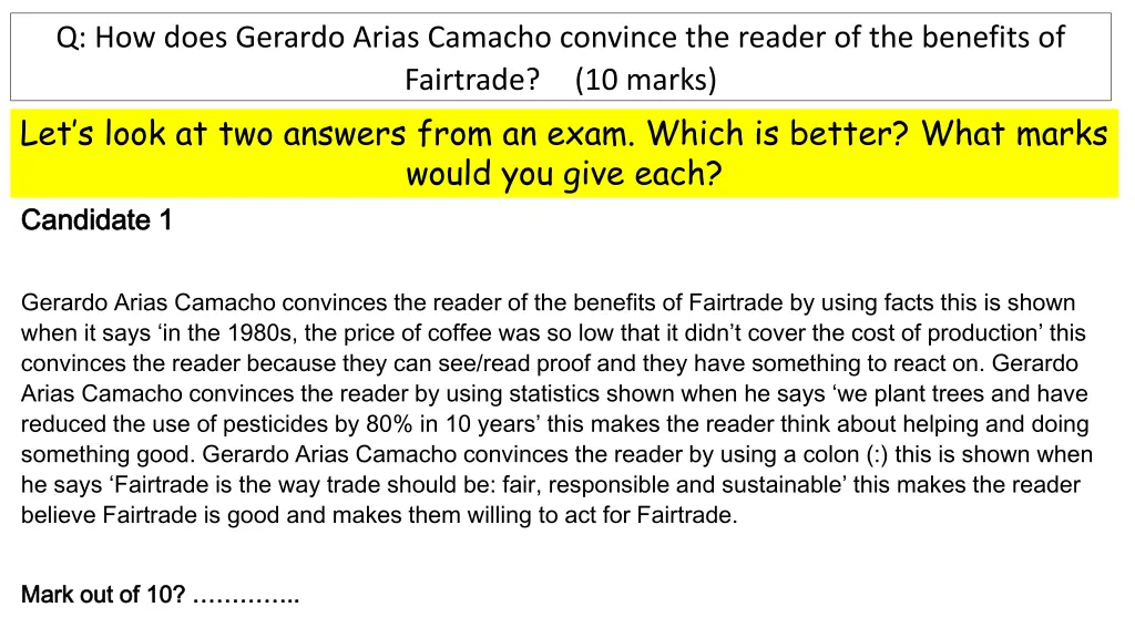 q how does gerardo arias camacho convince 1