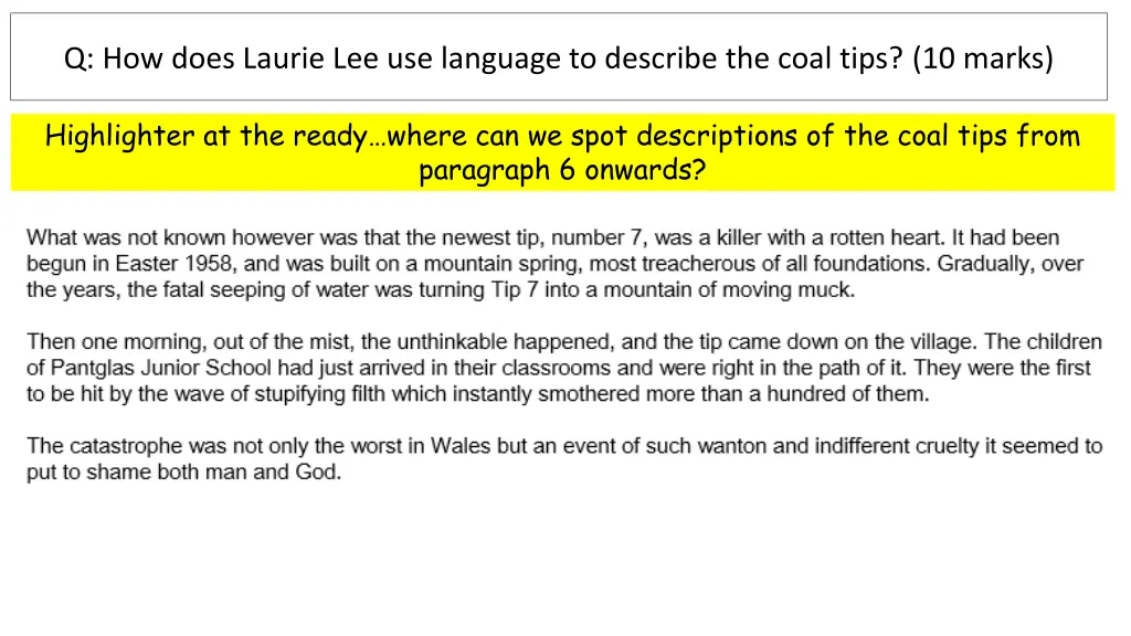 q how does laurie lee use language to describe 1