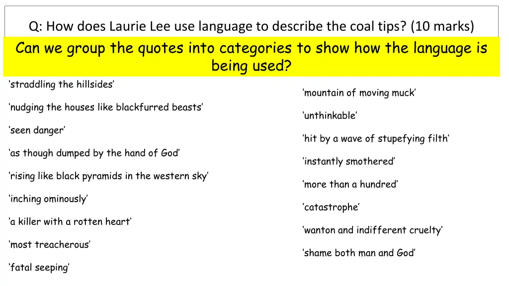 q how does laurie lee use language to describe 4