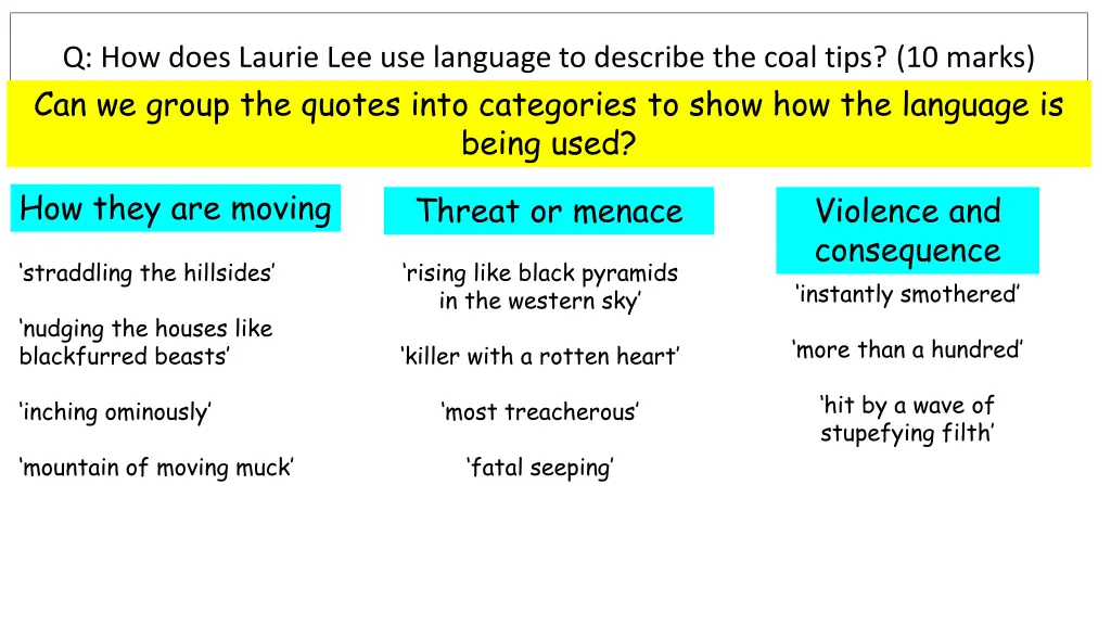 q how does laurie lee use language to describe 6