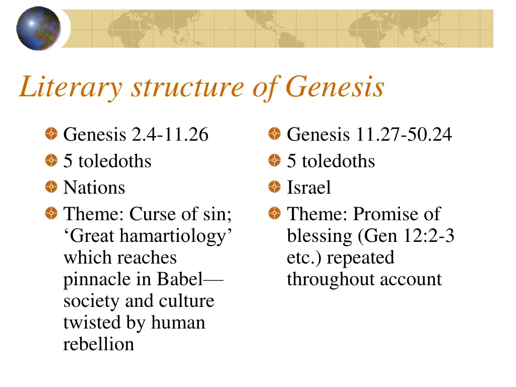 literary structure of genesis