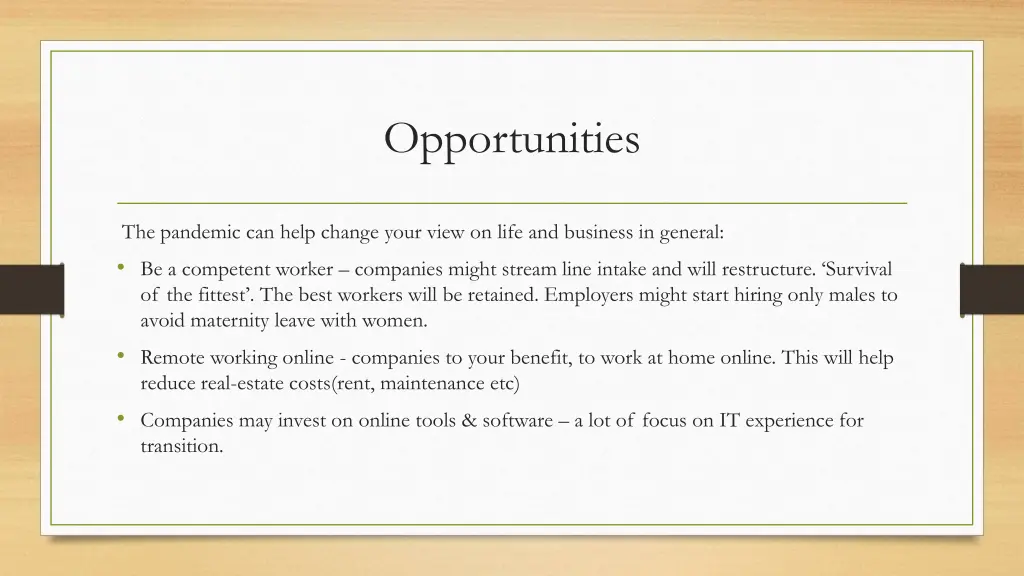 opportunities 1