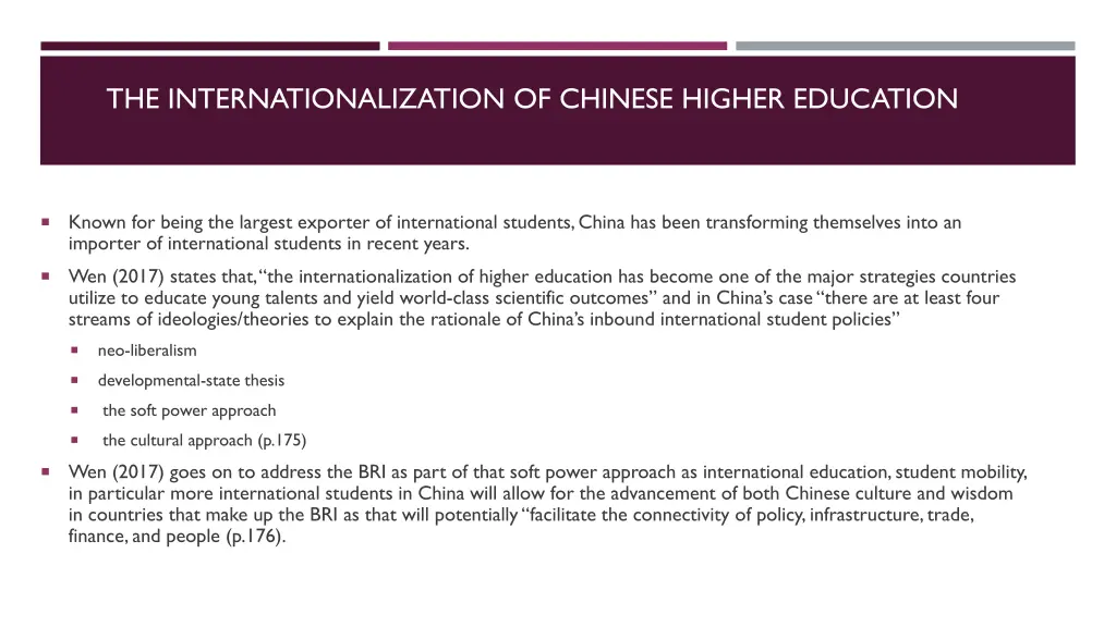 the internationalization of chinese higher