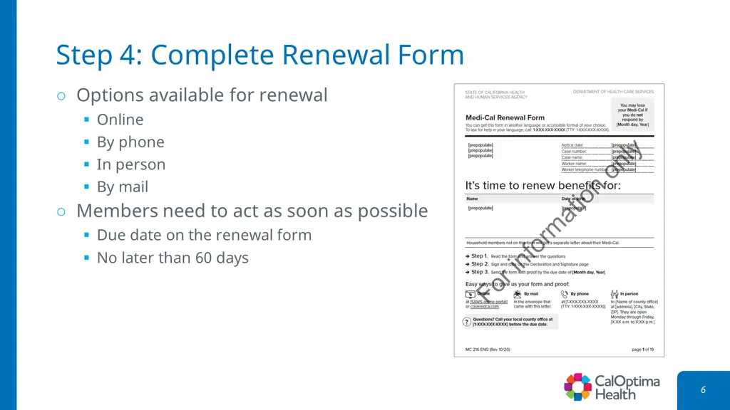 step 4 complete renewal form