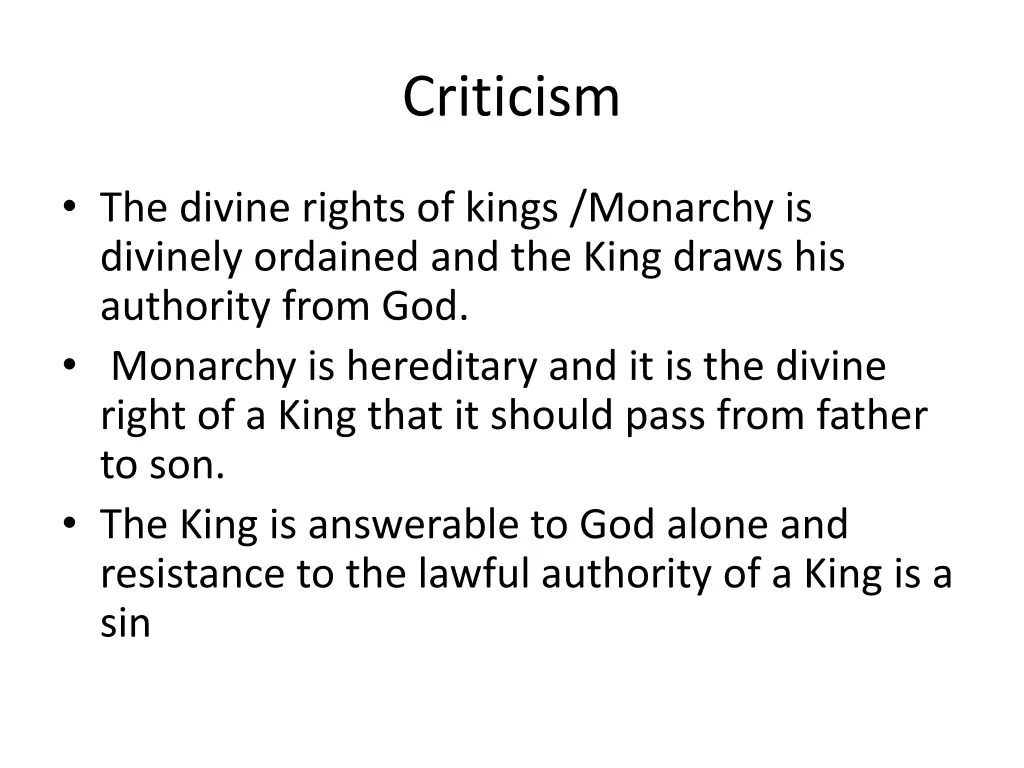 criticism