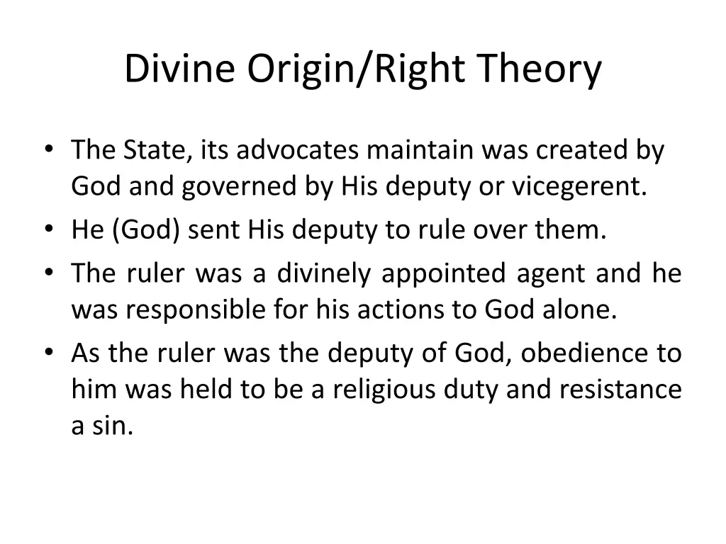 divine origin right theory