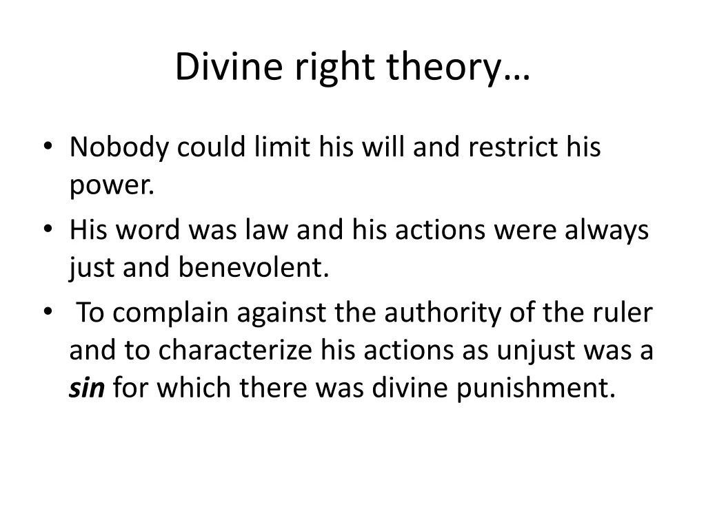 divine right theory