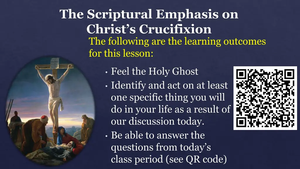 the scriptural emphasis on christ s crucifixion