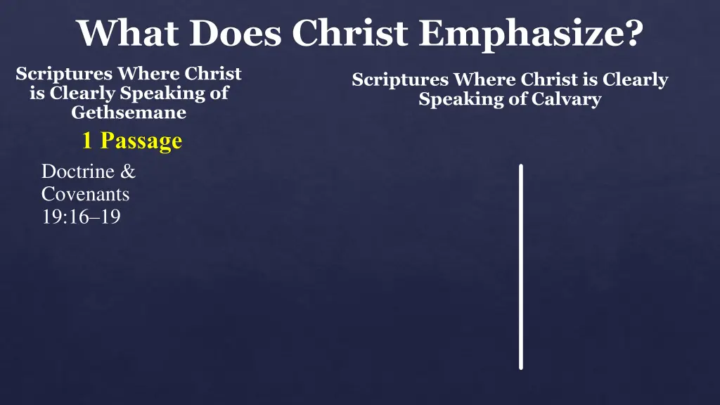 what does christ emphasize