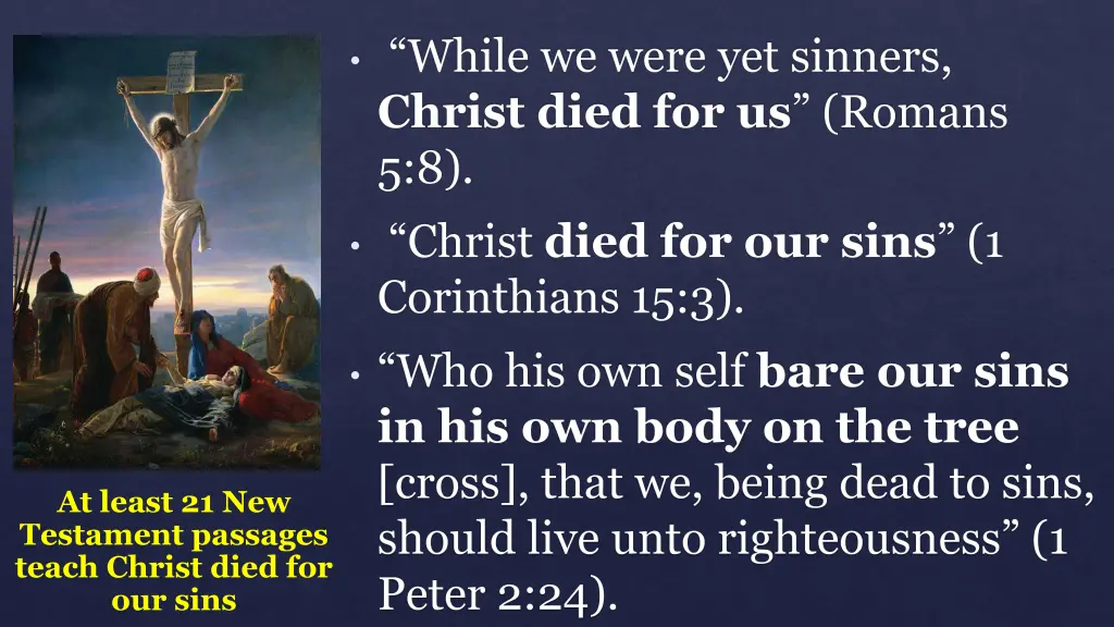 while we were yet sinners christ died