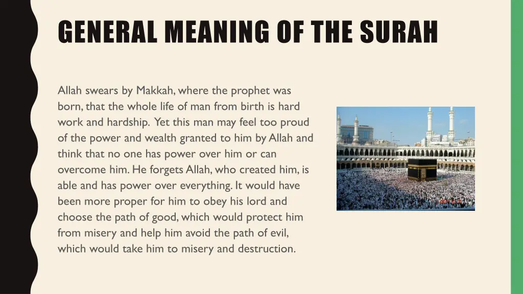 general meaning of the surah