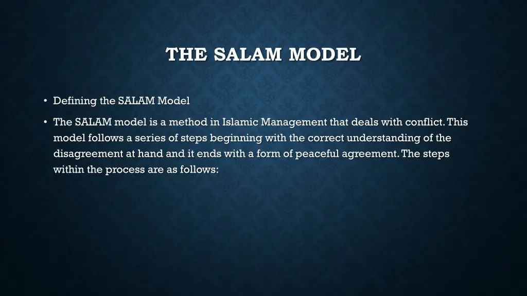 the salam model