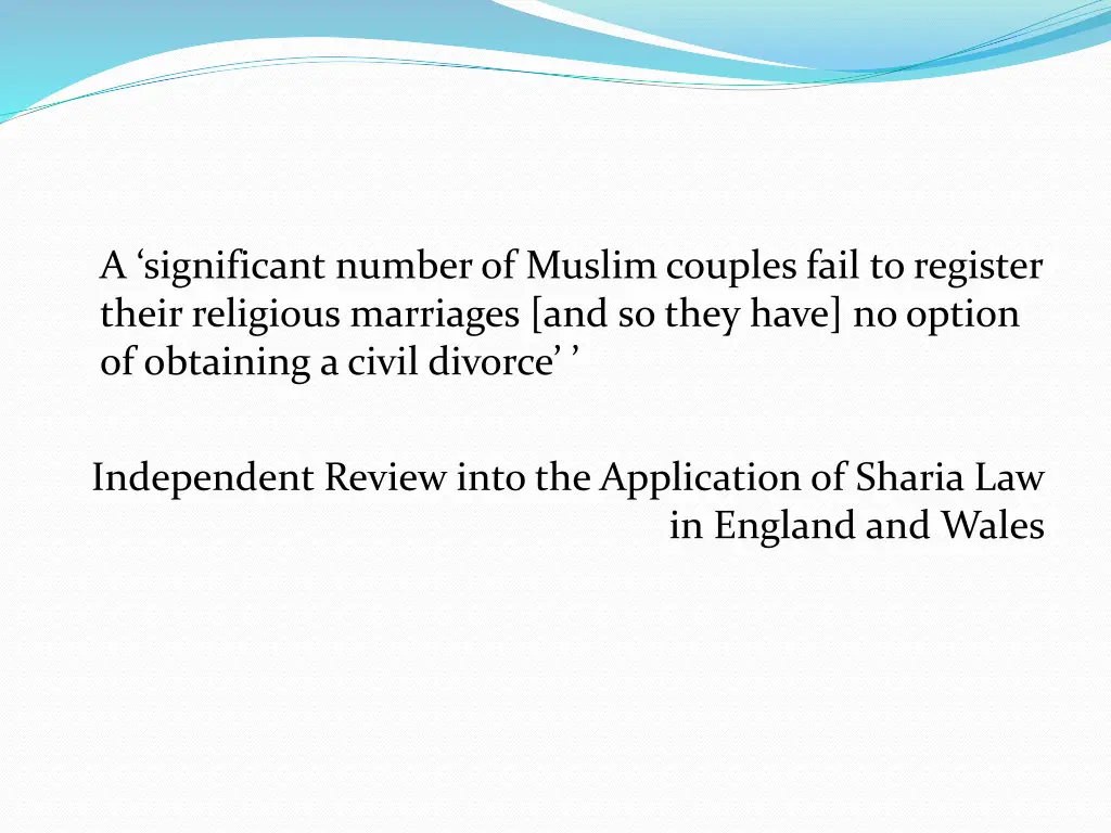 a significant number of muslim couples fail