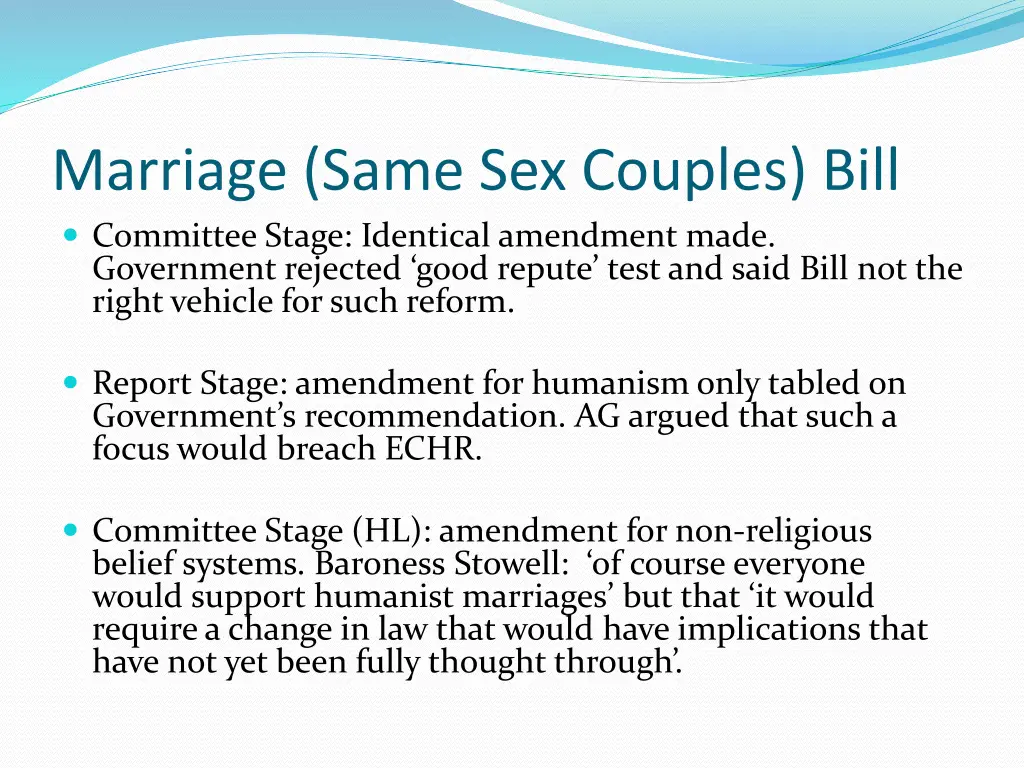 marriage same sex couples bill committee stage