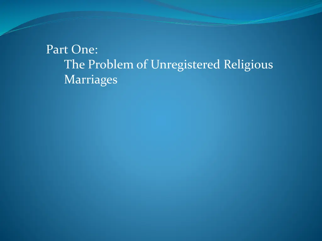 part one the problem of unregistered religious 1