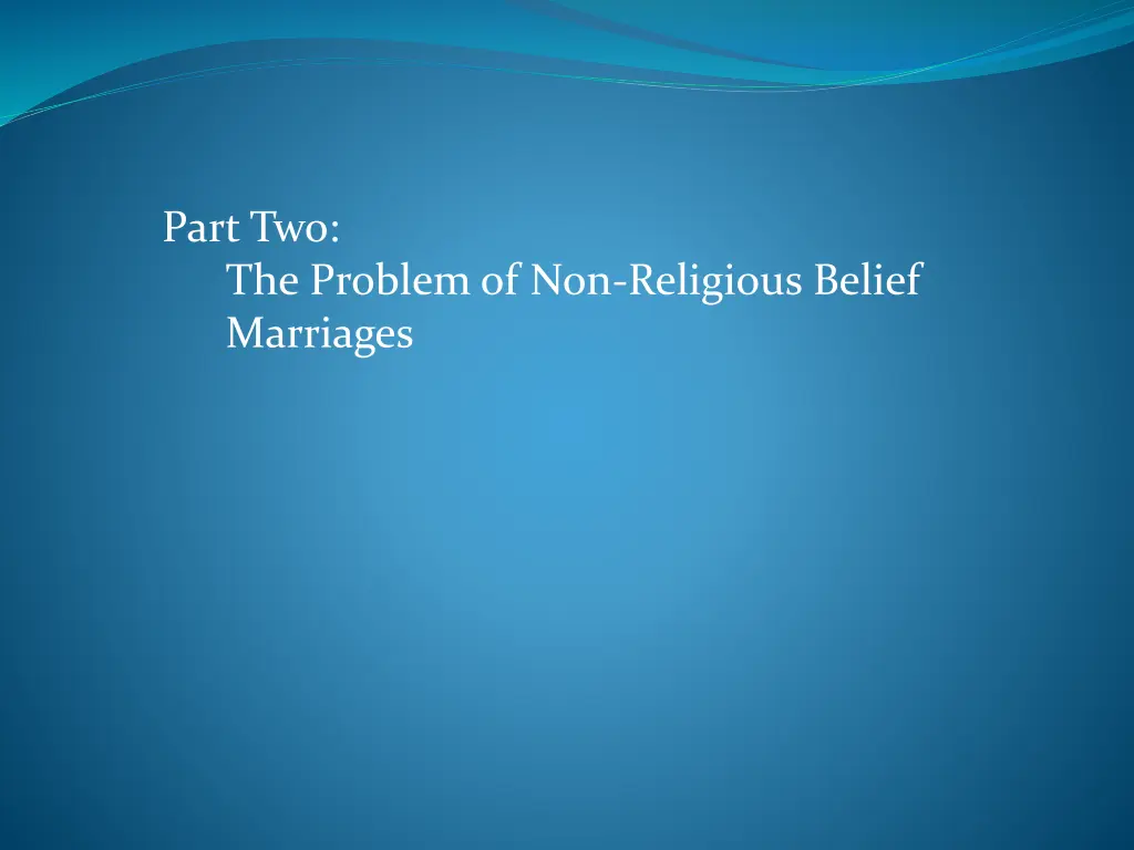 part two the problem of non religious belief