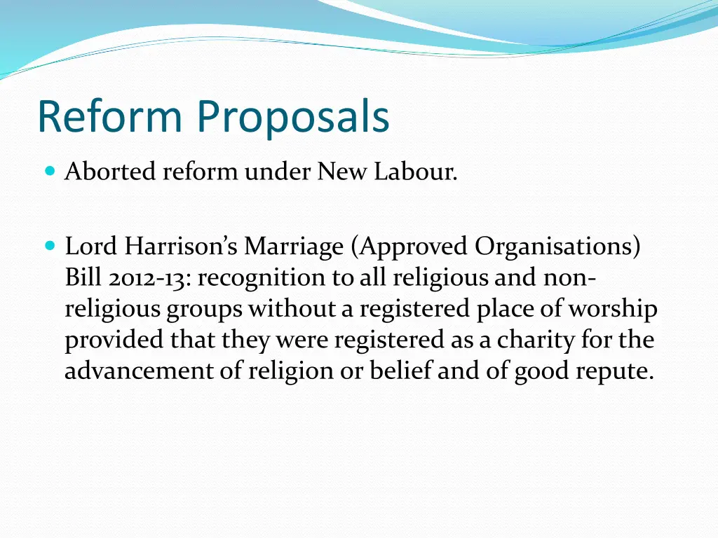 reform proposals