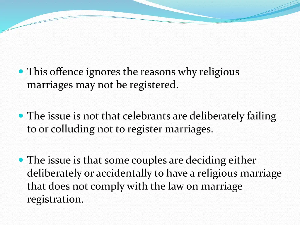 this offence ignores the reasons why religious