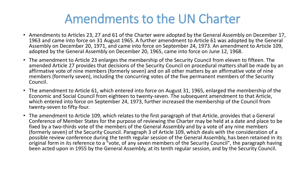 amendments to the un charter amendments