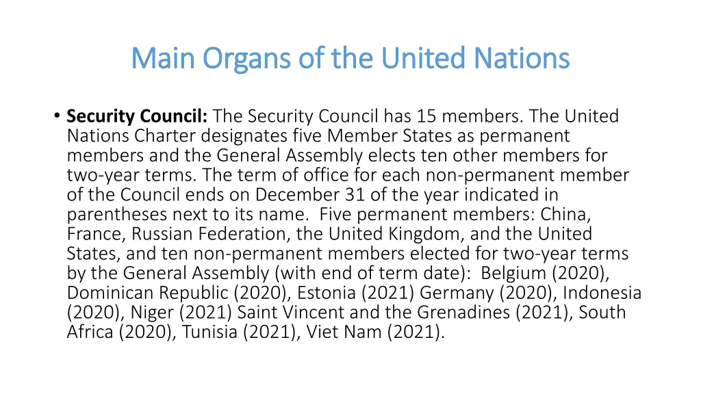 main organs of the united nations main organs 1