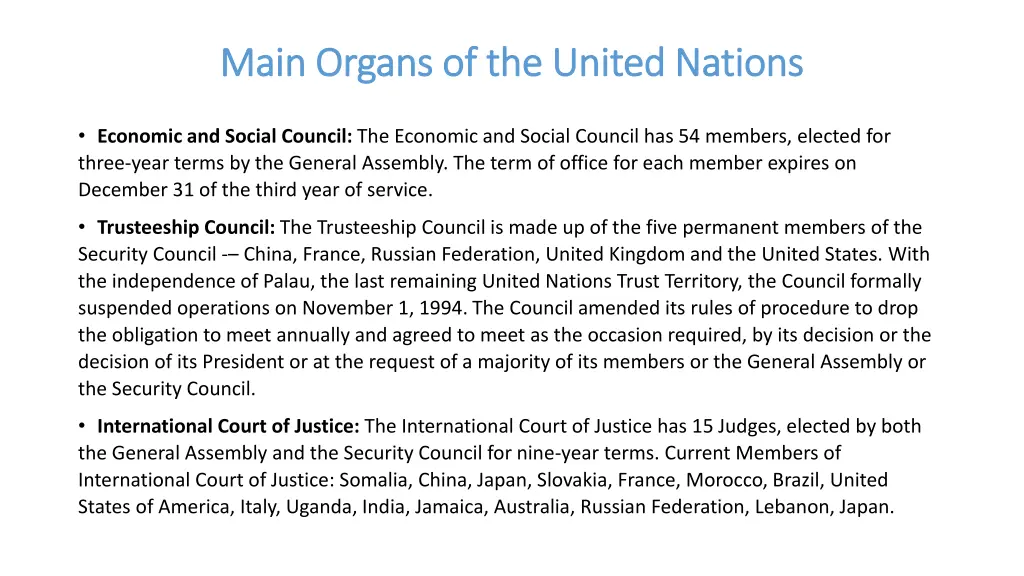 main organs of the united nations main organs 2