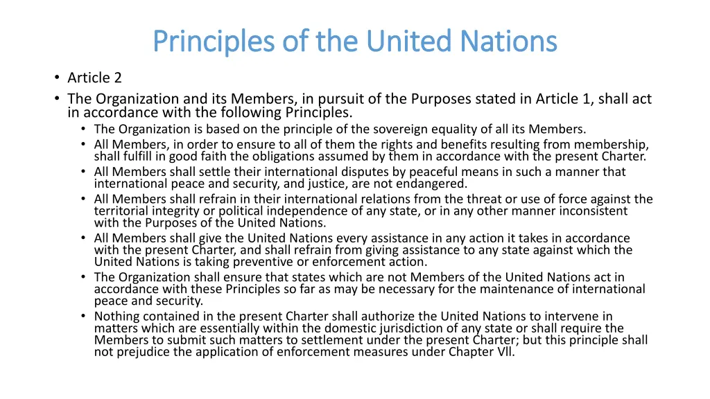 principles of the united nations principles