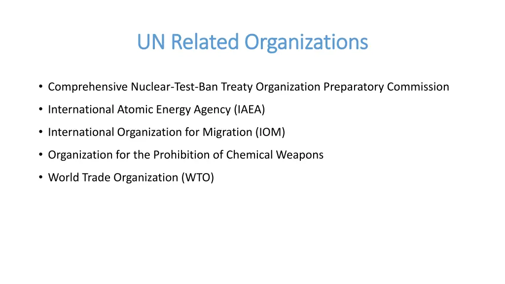 un related organizations un related organizations