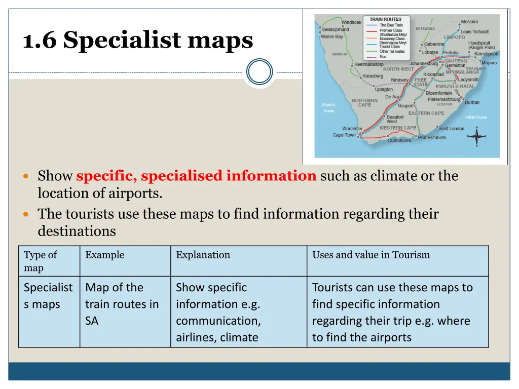 1 6 specialist maps