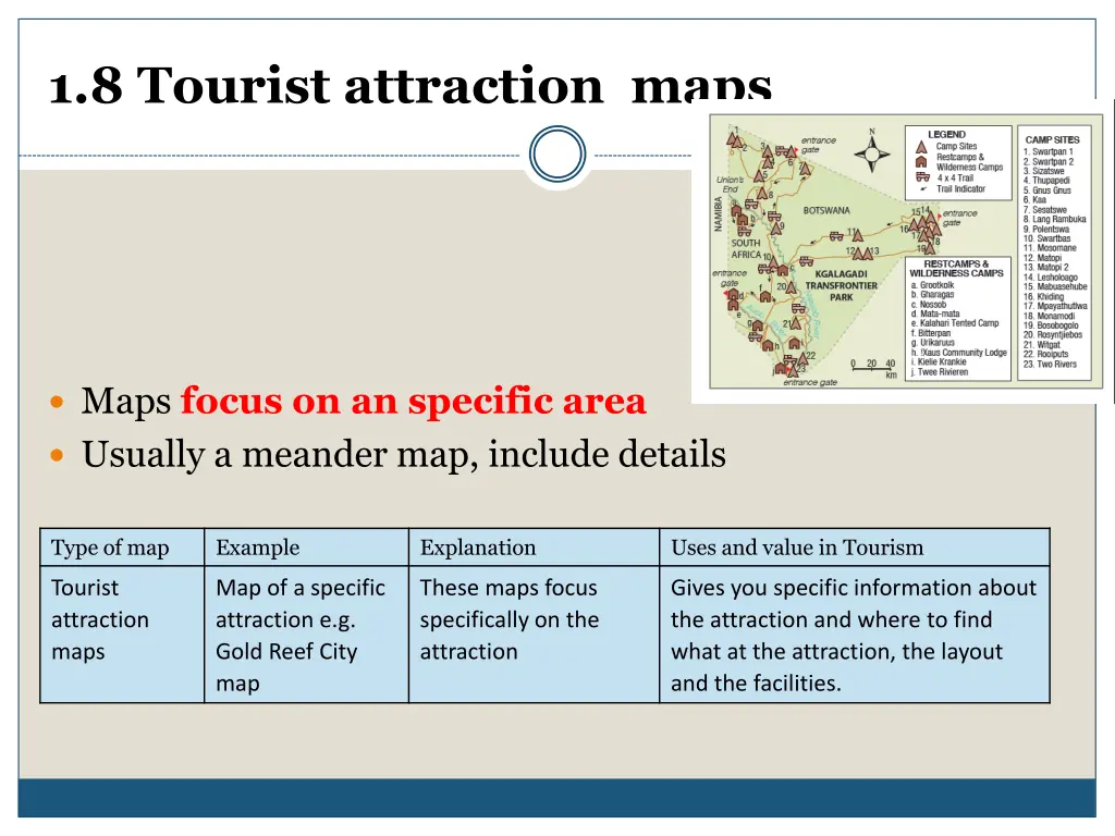 1 8 tourist attraction maps