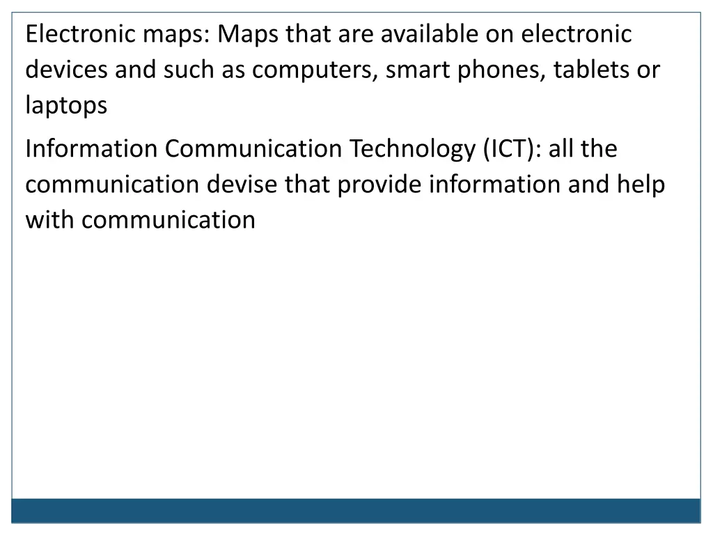 electronic maps maps that are available