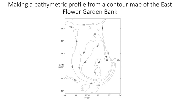 making a bathymetric profile from a contour