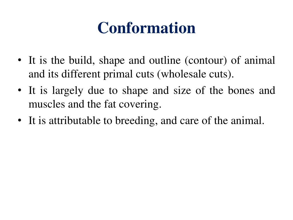 conformation