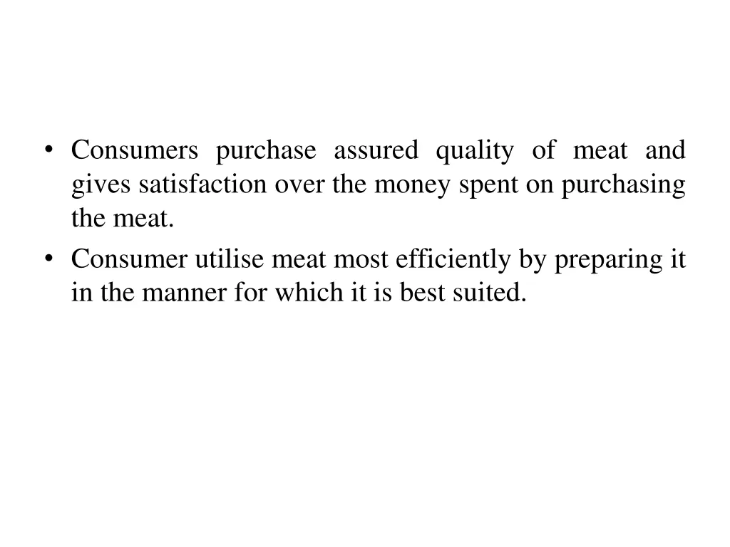 consumers purchase assured quality of meat