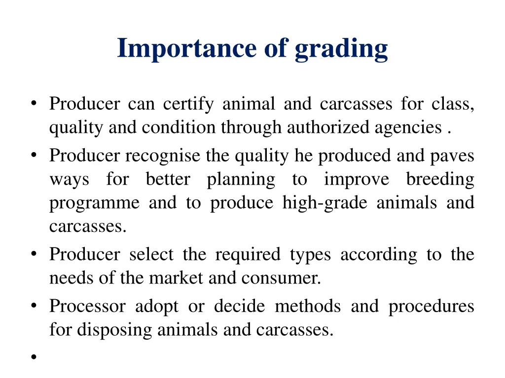 importance of grading