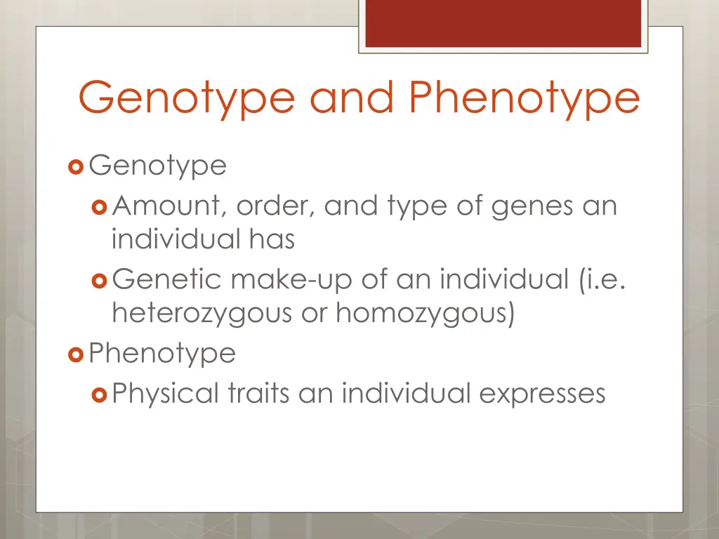 genotype and phenotype