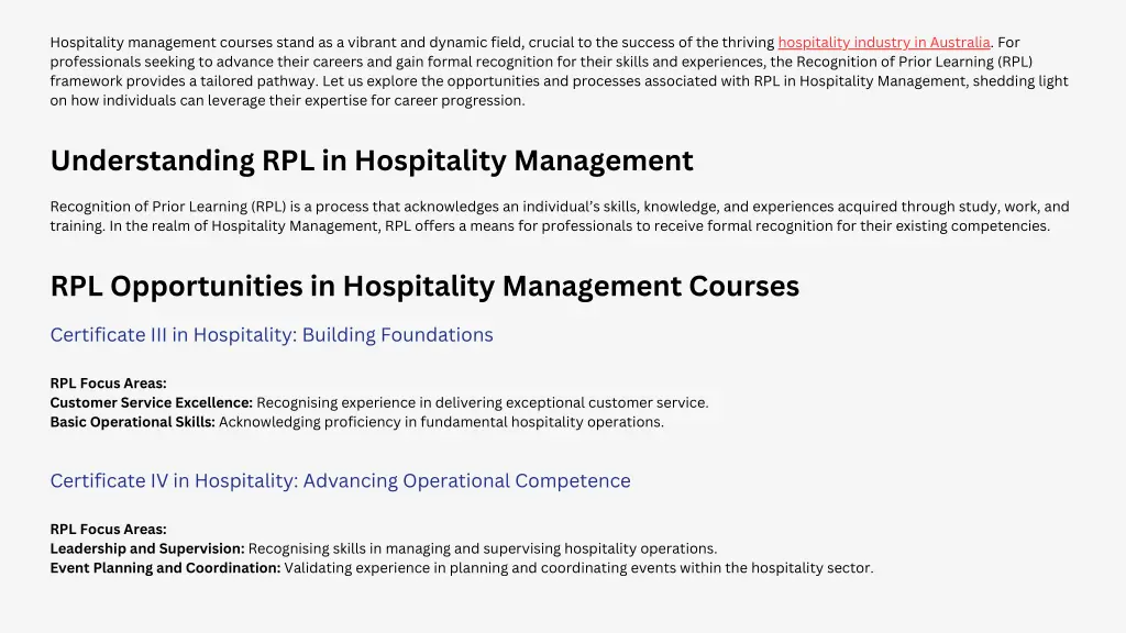 hospitality management courses stand as a vibrant