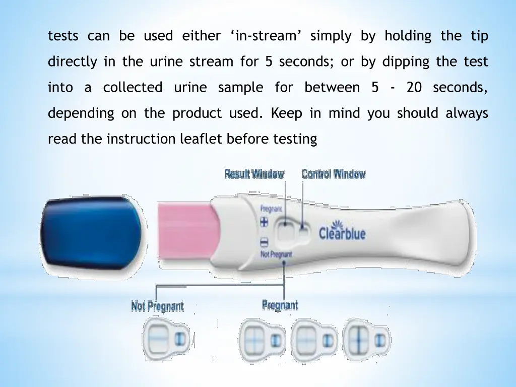 tests can be used either in stream simply