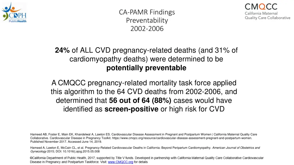 ca pamr findings preventability 2002 2006